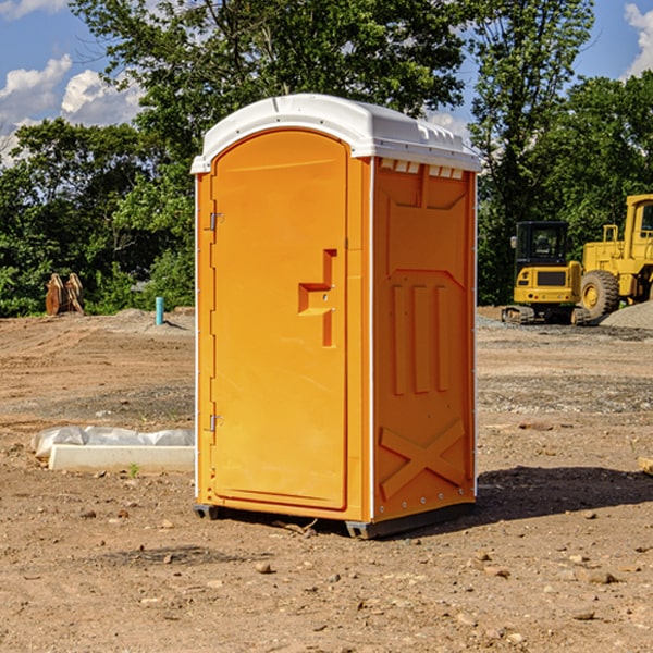 can i customize the exterior of the portable toilets with my event logo or branding in Edwardsville